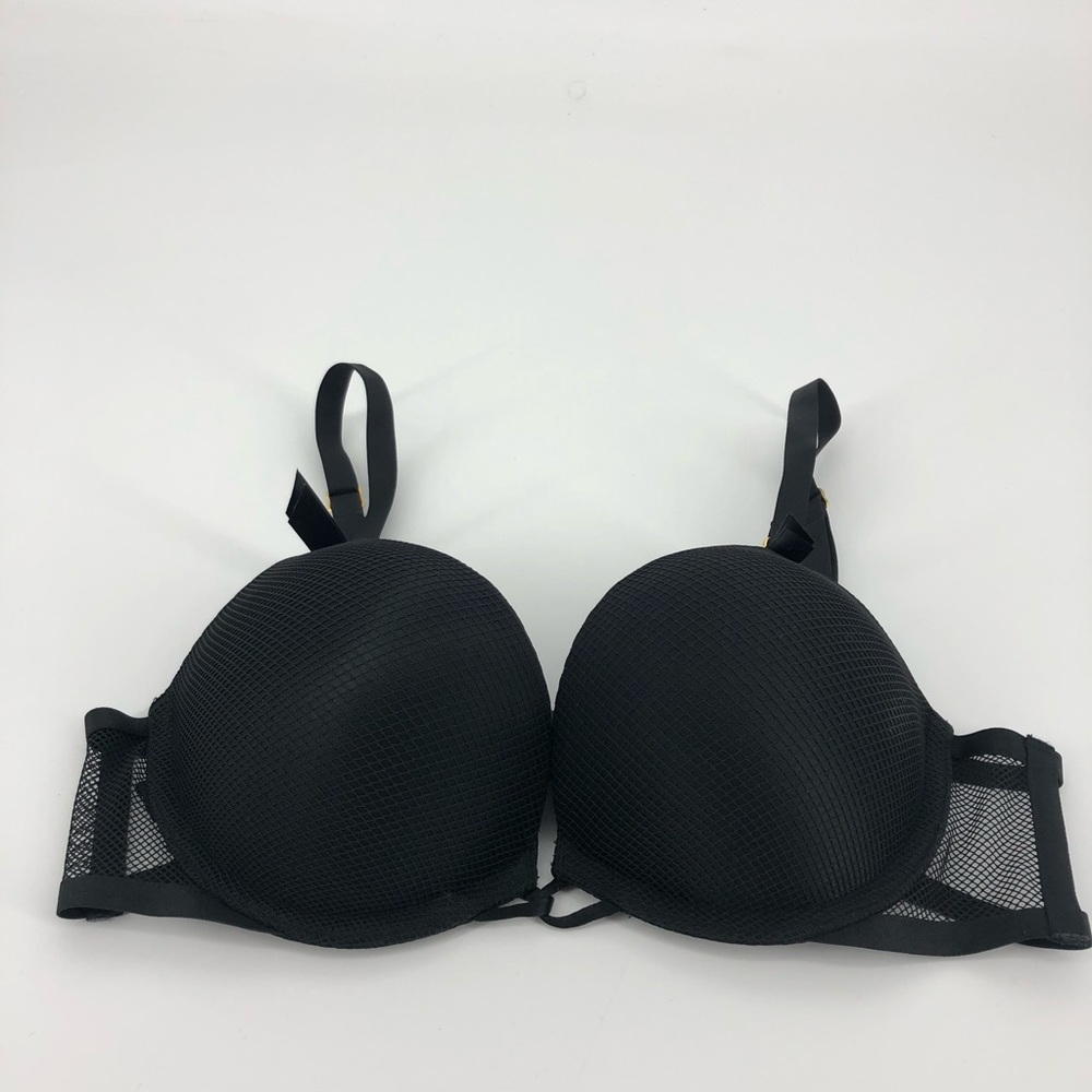 Victoria's Secret Bombshell Black Push-Up Bra with Mesh Sides - Women Intimates - Picture 2 of 7